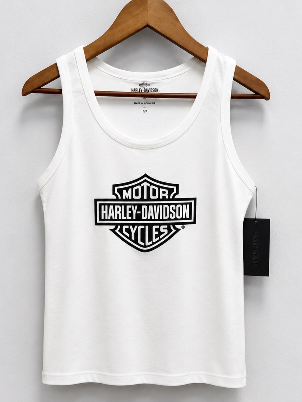 Harley-Davidson White Tank Top with Black Logo NWT